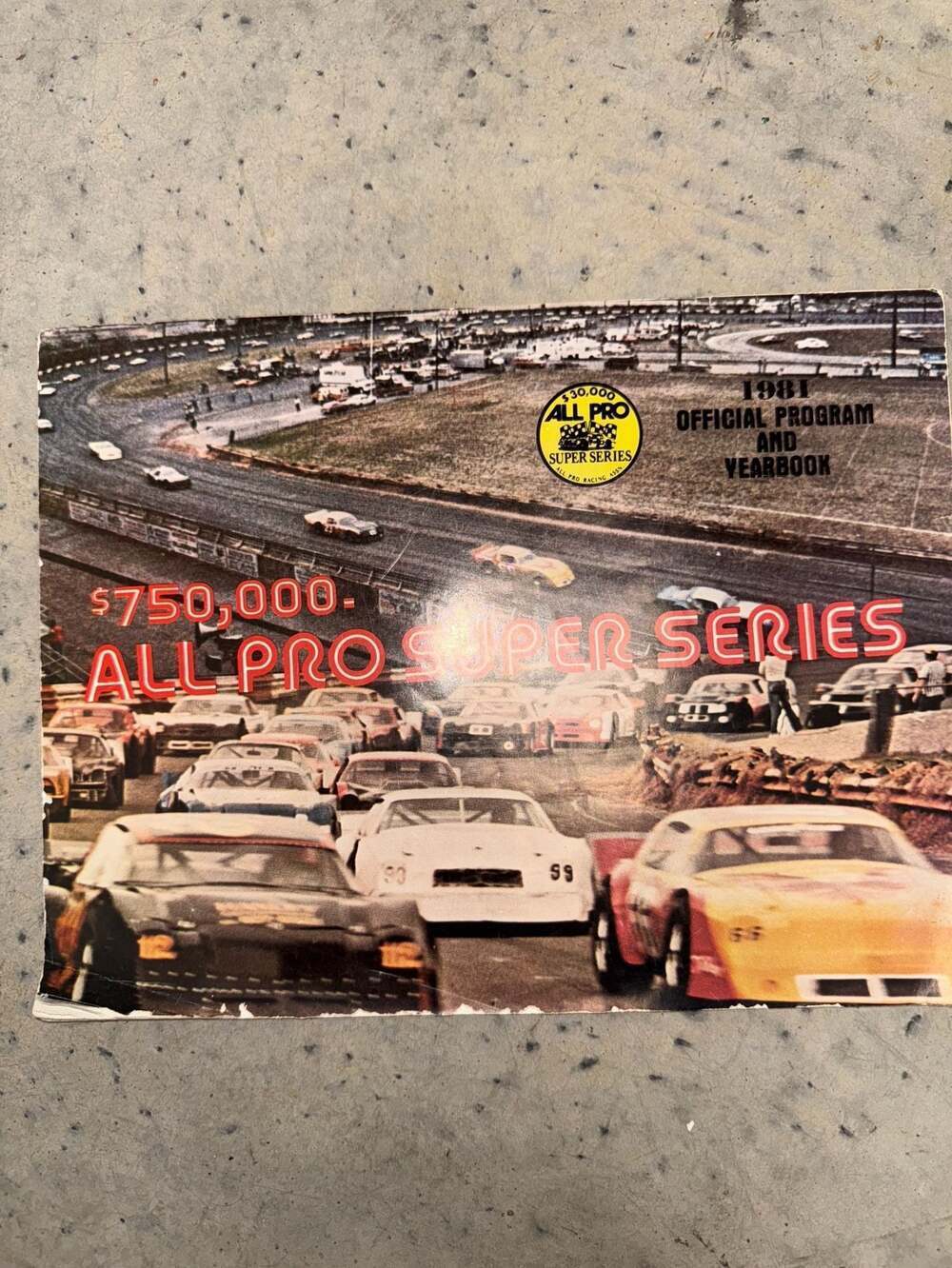 1981 Official Program and Yearbook All-Pro Super Series Vintage Racing Souvenir